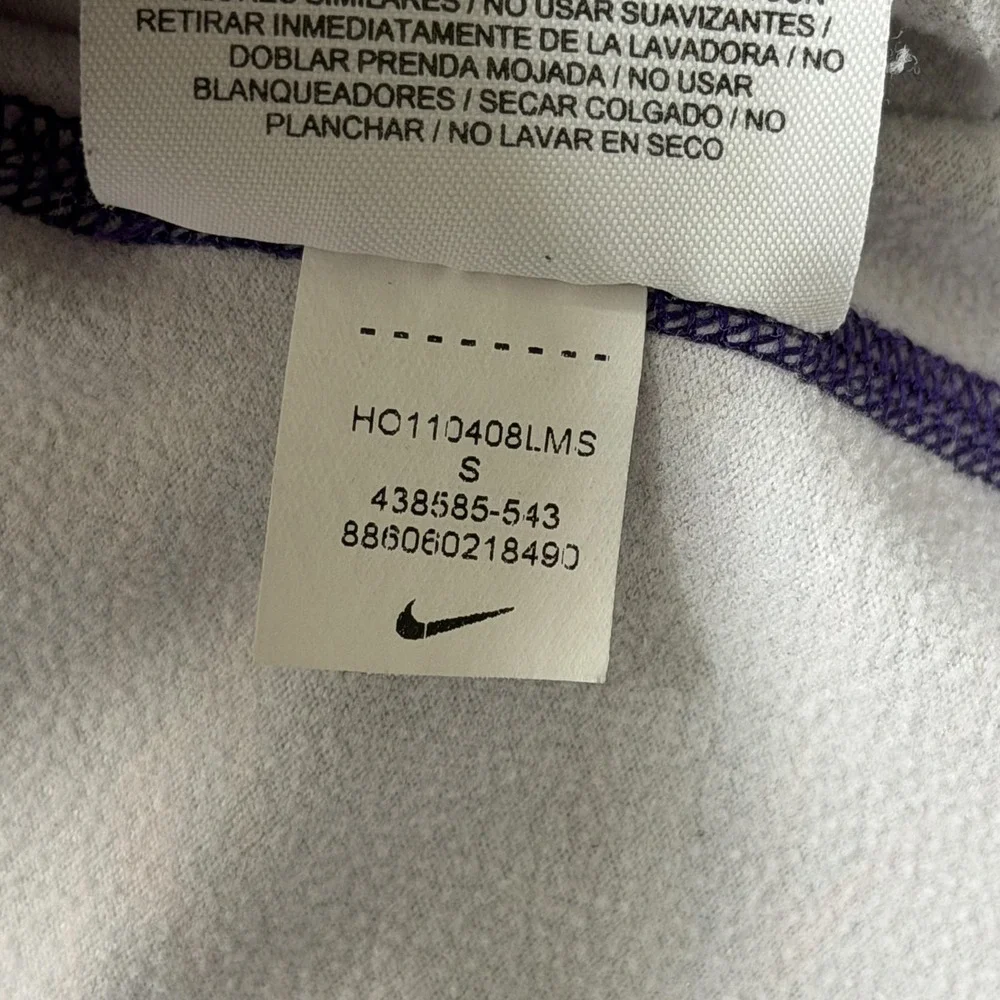 Nike‎ Pro Therma-FIT 1/2 Zip Pullover Womens Small Purple Dri-FIT 438585-543